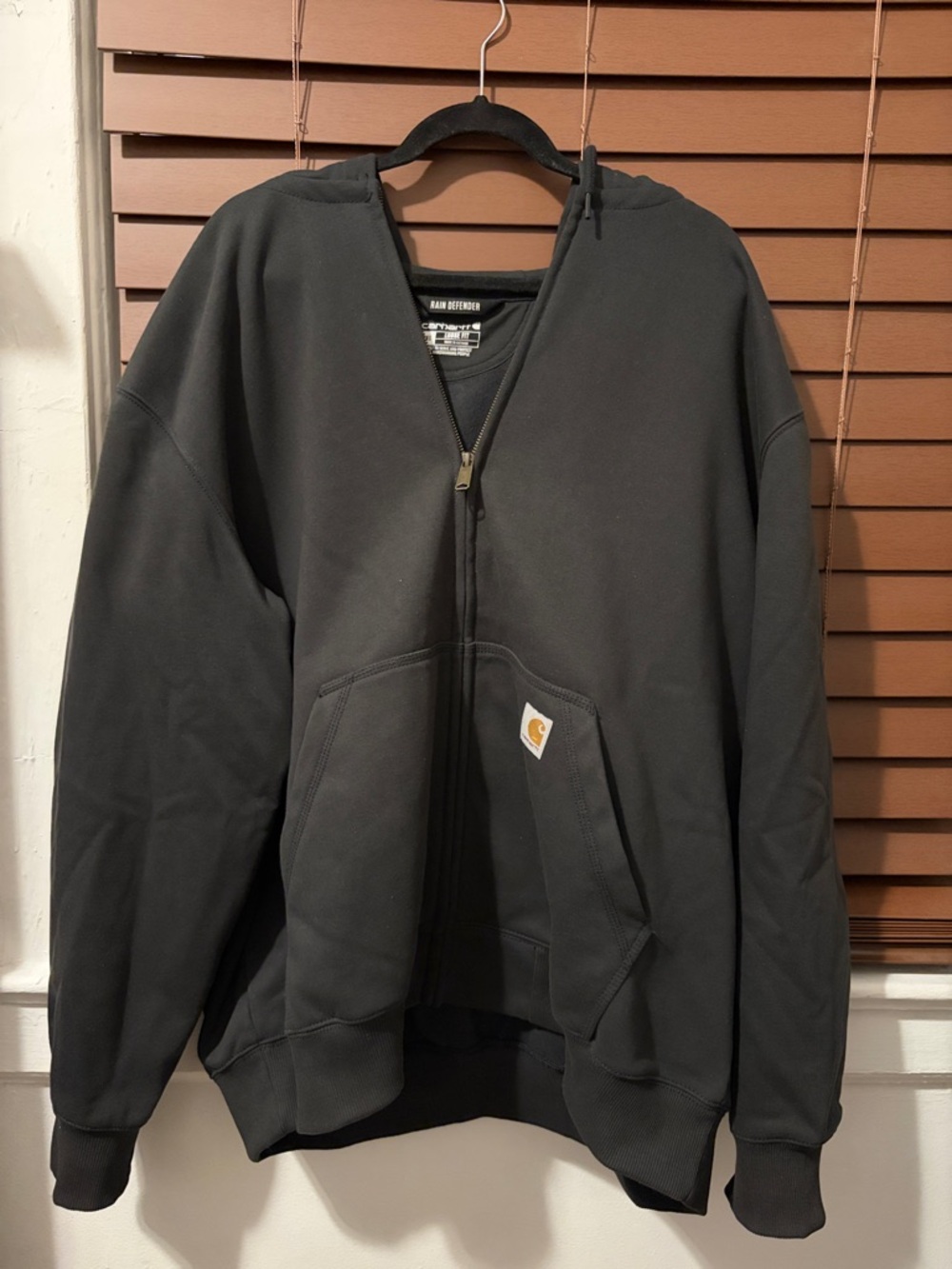 Carhartt Charcoal Gray Full-Zip Hooded Sweatshirt